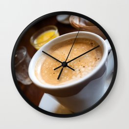 Italian Latte Coffe Wall Clock