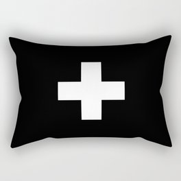 Swiss Cross Black and White Scandinavian Design for minimalism home room wall decor art apartment Rectangular Pillow
