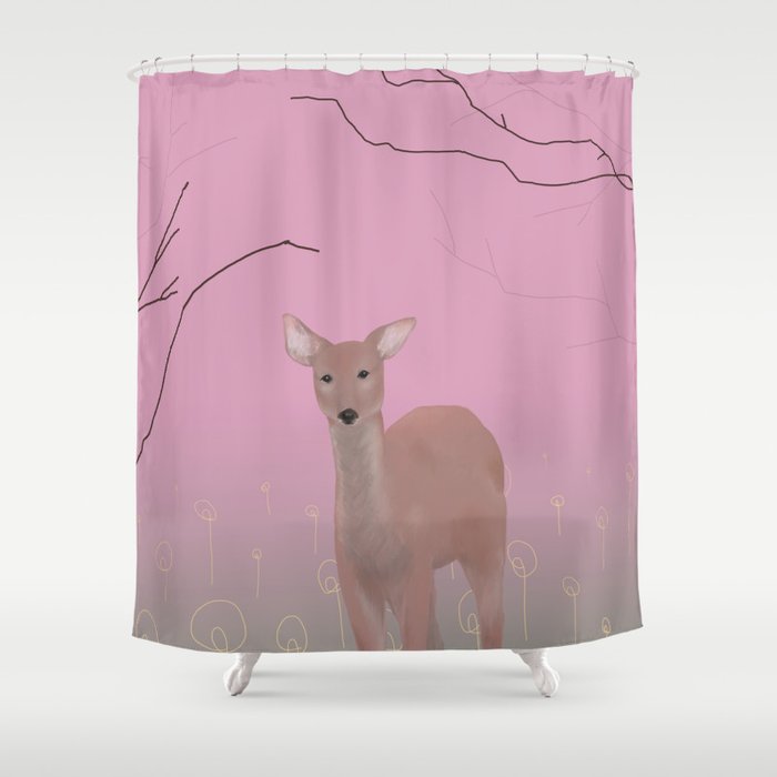 Deer in the Bliss World Shower Curtain