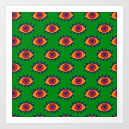 Eye Spy (green) Art Print