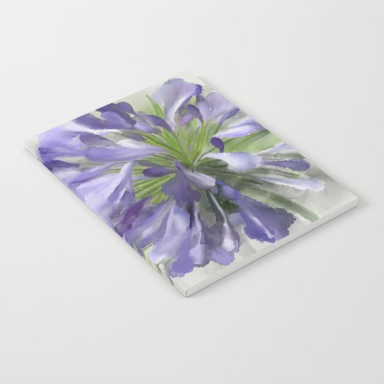 Blue purple flowers Notebook