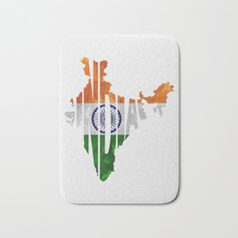 India World Map / Indian Typography Flag Map Art Bath Mat | Illustration, Ink, Mapart, Watercolor, Typography, Digital, India, Flag, Map, Indian 