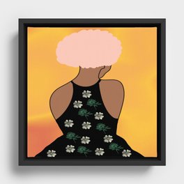 Woman At The Meadow 23 Framed Canvas