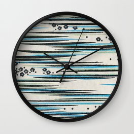 Abstract Grunge Lines Vintage Japanese Retro Pattern Wall Clock