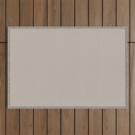 Mid Tone Grey Beige Single Solid Color / Hue Matches Sherwin Williams Amazing Gray SW 7044 Outdoor Rug