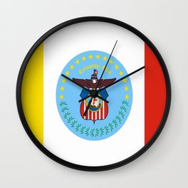 flag of Colombus Wall Clock | Colombus, Ohio, Cbus, American, Ohioan, Patriotic, Indieartcapital, Olentangy, America, Archcity 