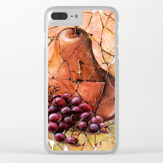 Pear & Grapes Fresco Clear iPhone Case