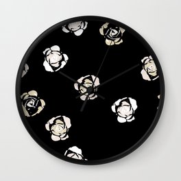 Safrano Rose Black. Wall Clock
