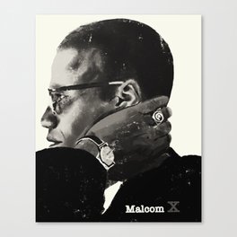 Malcom X Portrait Print Canvas Print
