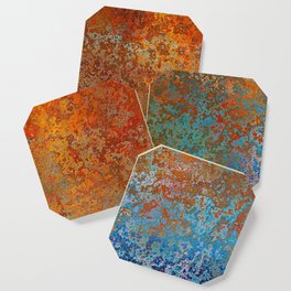 Vintage Rust, Terracotta and Blue Coaster