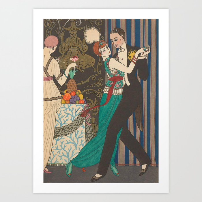 George Barbier Dance Fashion and Manners Today 1912 Art Print