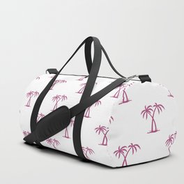 Magenta Palm Trees Pattern Duffle Bag