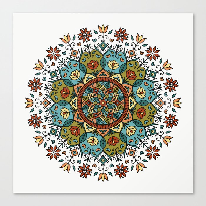 Mandala of creativity and love Canvas Print