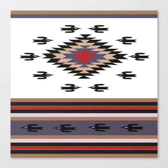 American Native Pattern No. 23 Canvas Print