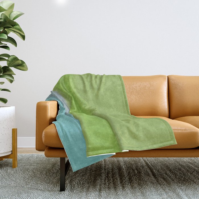 Green greenery greenish Throw Blanket