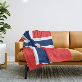 Flag of norway Throw Blanket