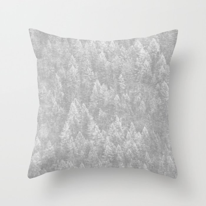 The Forest - White Throw Pillow