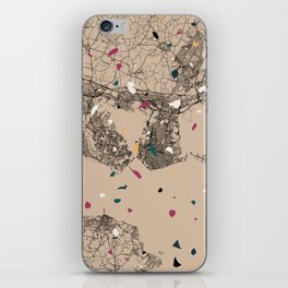 England, Portsmouth - Terrazzo Map Illustrated iPhone Skin