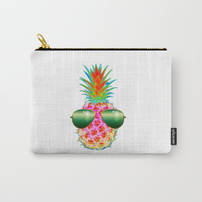 Electric Pineapple with Shades Carry-All Pouch