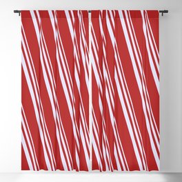 [ Thumbnail: Lavender & Red Colored Lines Pattern Blackout Curtain ]