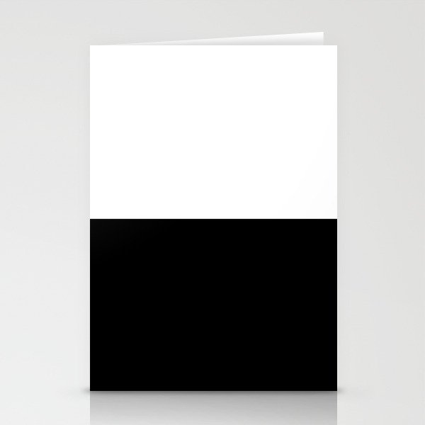 Abstract Black and White Horizon Color Block Stationery Cards