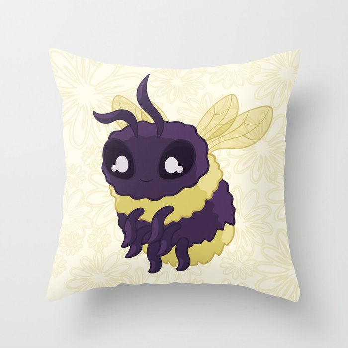 Bumbly Bumble Bee Throw Pillow