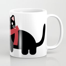 Cute kitten with a scarf Coffee Mug | Scarf, Graphicdesign, Digital, Happyholidays, Blackcat, Kitten, Cat, Merrychristmas, Winter, Merryxmas 