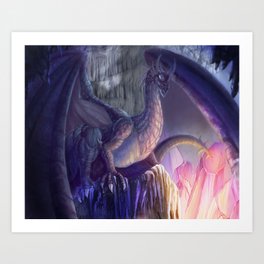 Zafiro Dragon Art Print