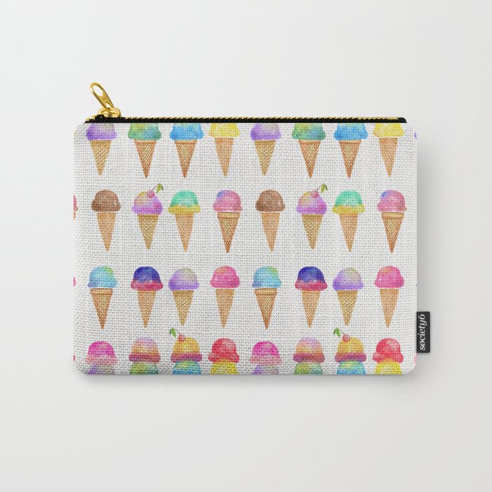 Summer Ice Cream Cones Carry-All Pouch