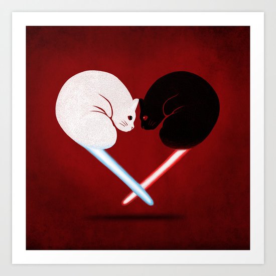 Lightside vs Darkside Art Print