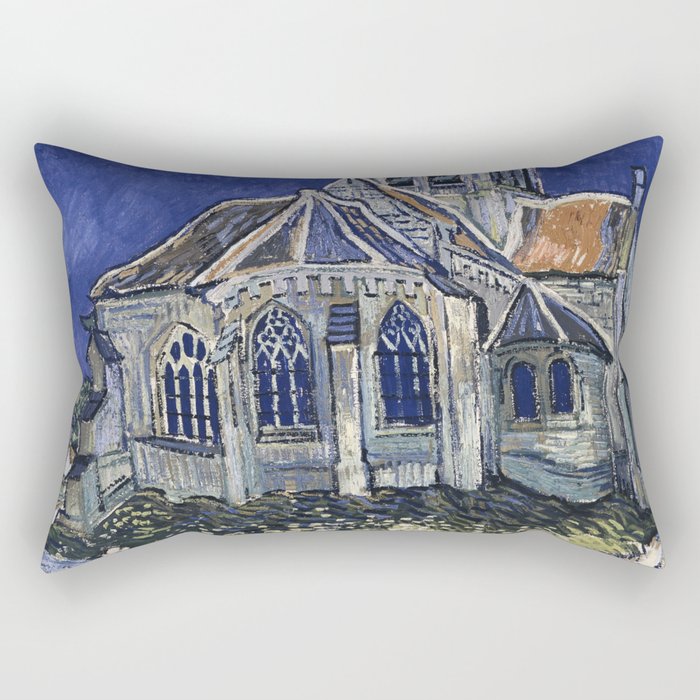 Church At Auvers Sur Oise by Van Gogh Rectangular Pillow