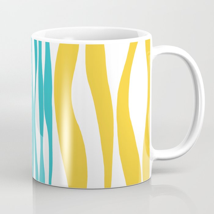 Ebb and Flow - Turquoise & Yellow Coffee Mug