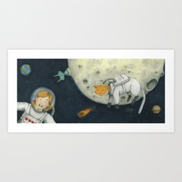 Let's play astronauts! Art Print