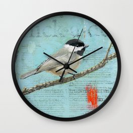 chickadee Wall Clock