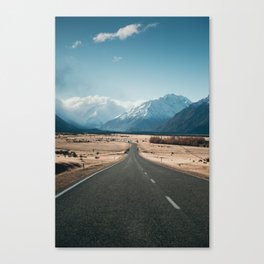 Road to Mt Cook, New Zealand Canvas Print