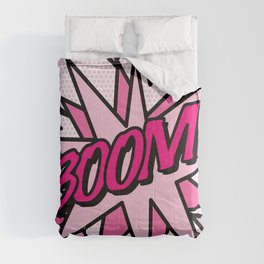 BOOM Pink Comic Book Pop Art Fun Cool Graphic Comforter