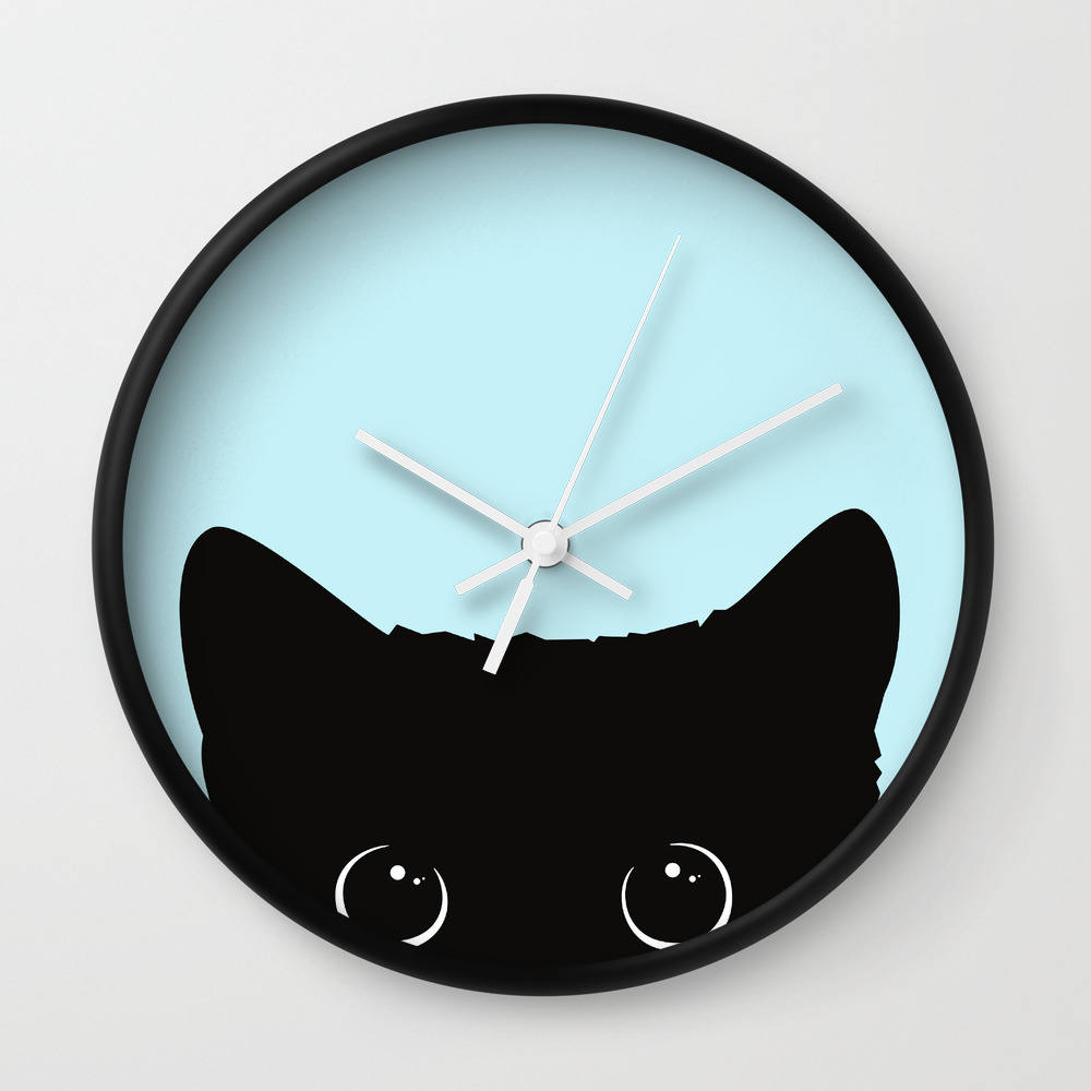 Home Décor Home & Living Cat Art Cat Wall Art Unique Wall Clock Wall