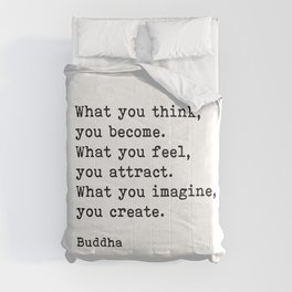 What You Think You Become, Buddha, Motivational Quote Comforter