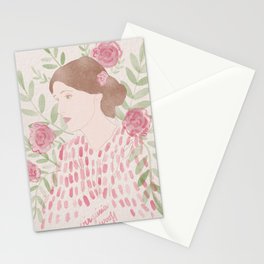 Virginia Woolf Floral Watercolor Stationery Cards