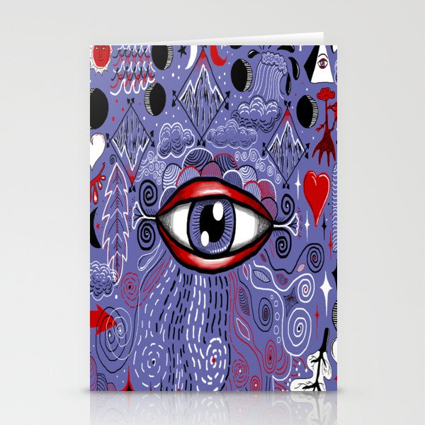 The all-seeing eye!  Very Peri periwinkle Stationery Cards