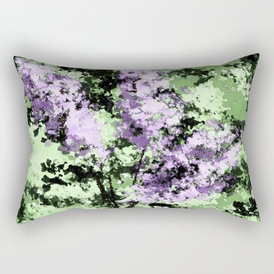 LILACS WATERCOLOR (abstract) Rectangular Pillow
