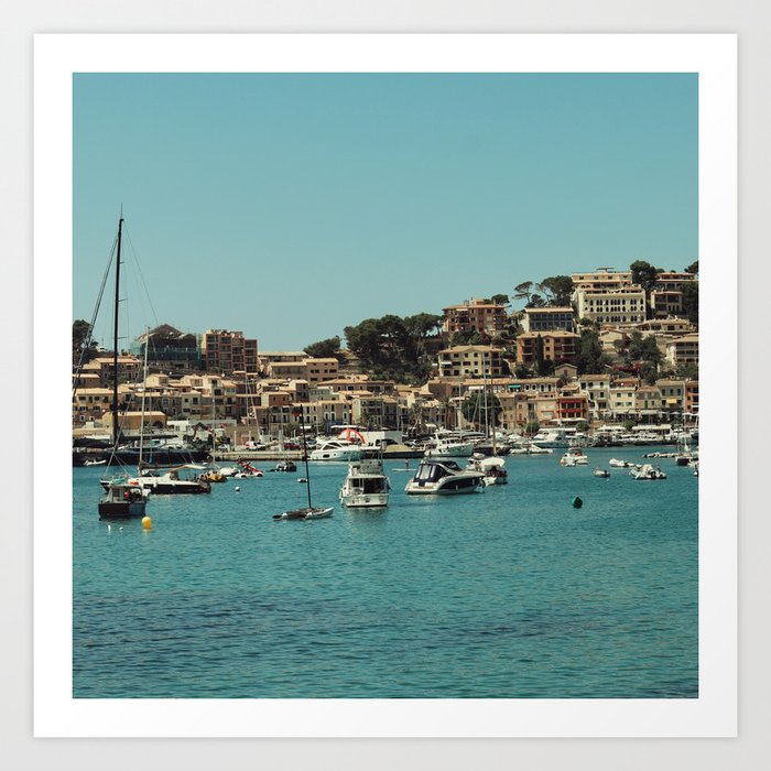 Spain Photography - Boats Floating Off The Spanish Shore Art Print