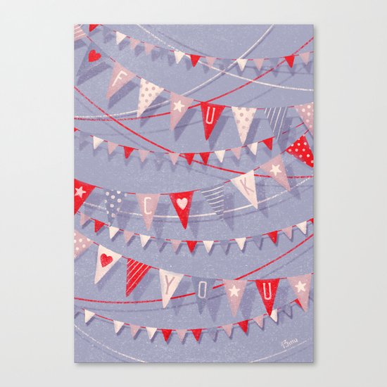 Hate card Canvas Print