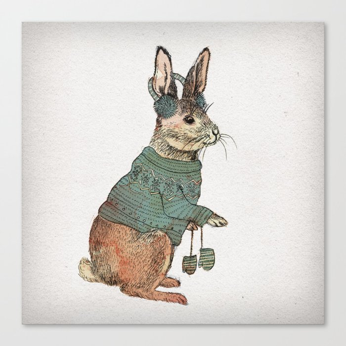 Winter Rabbit Canvas Print