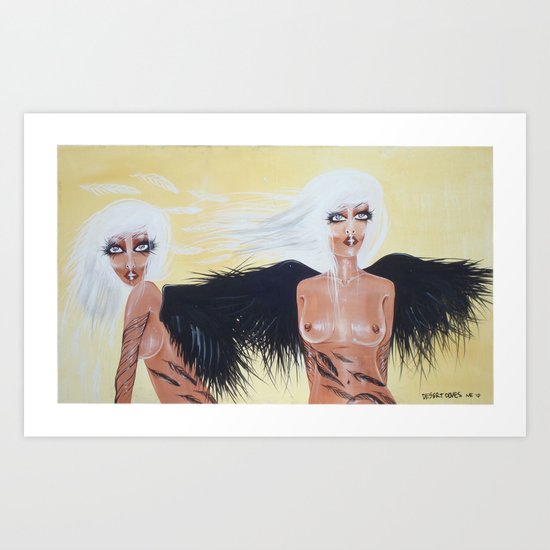 Desert Doves Art Print