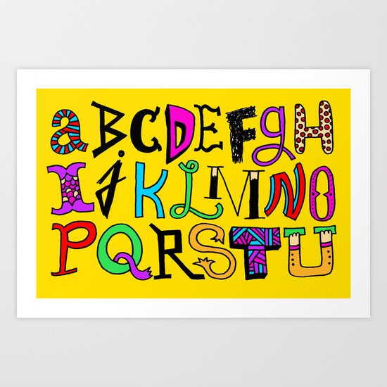 ...V, W, X, Y, Z Art Print