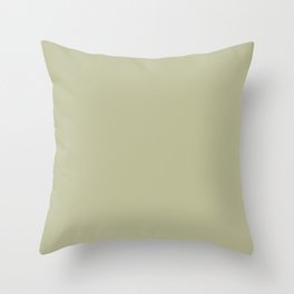 Pastel Olive Green Solid Color Pairs 2024 Color of the Year Viridis Throw Pillow