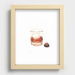 bourbon on the rocks Recessed Framed Print