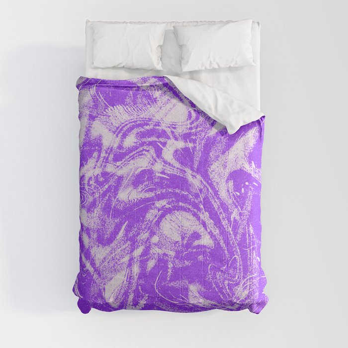 Purple Wavy Grunge Comforter