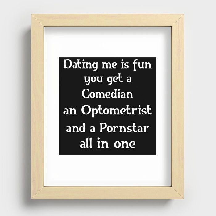 dating Optometrist - Optometrist Recessed Framed Print
